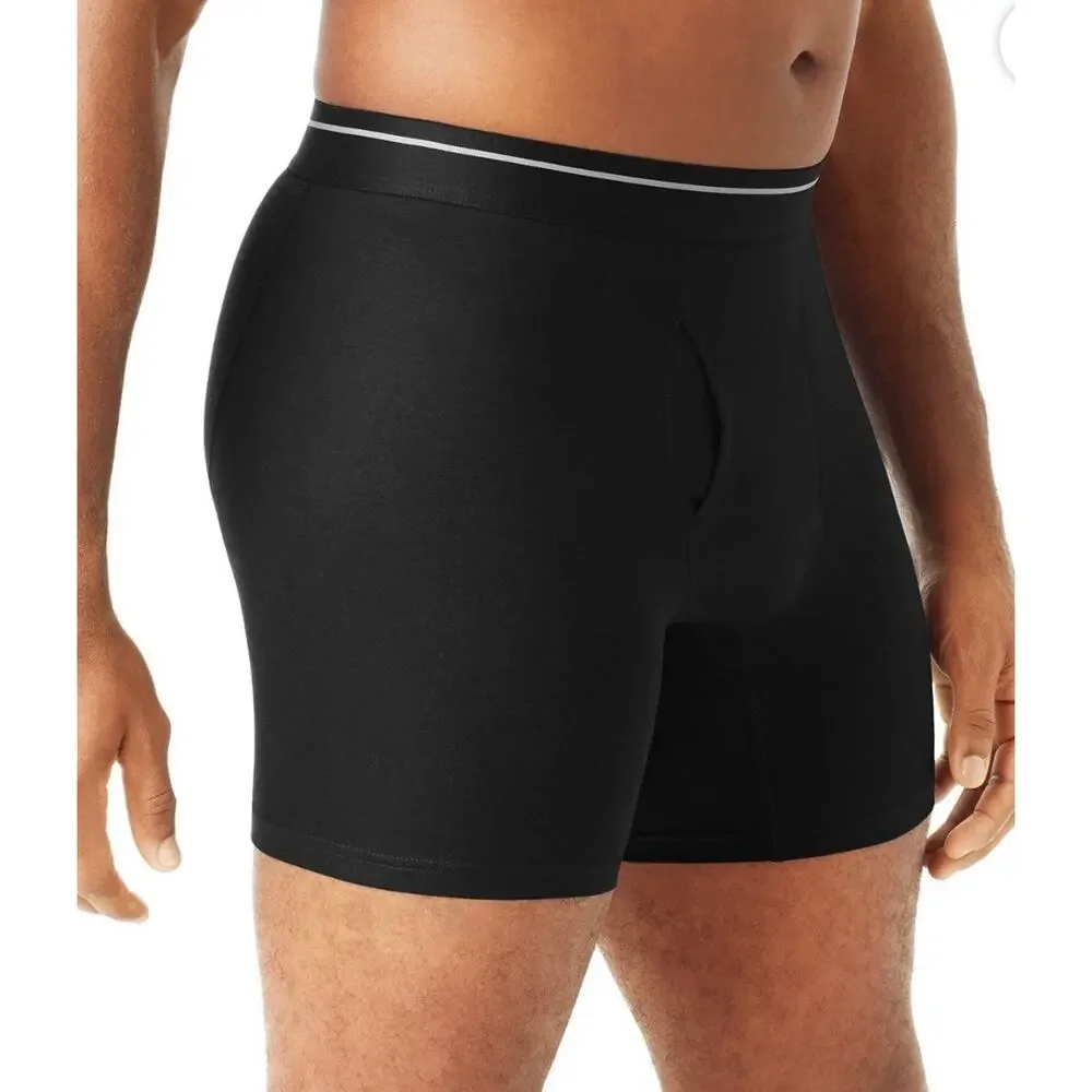 Member's Mark Men's 5-Pack Cotton Stretch Boxer Brief Size Small,‎ Black